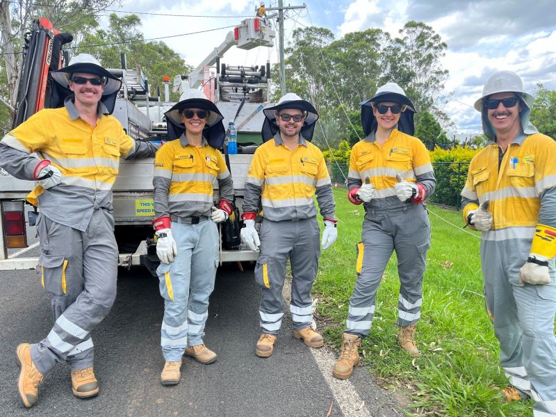 Energex crew during disaster response