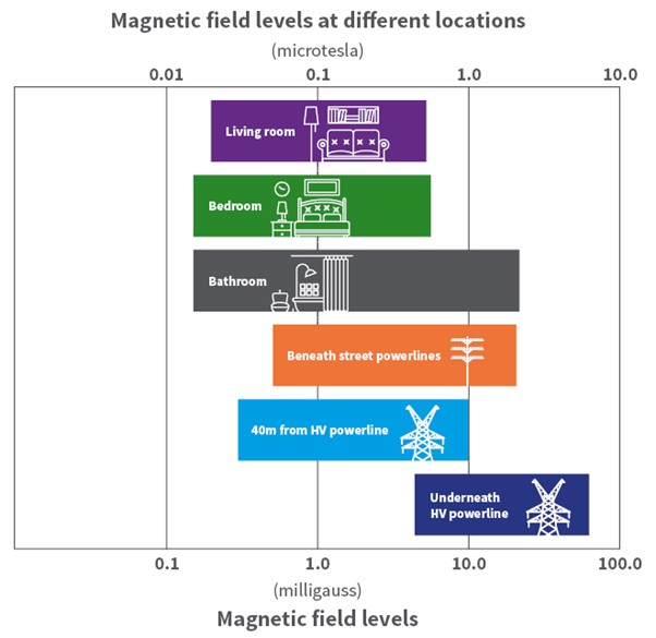 Magnetic Field levels chart